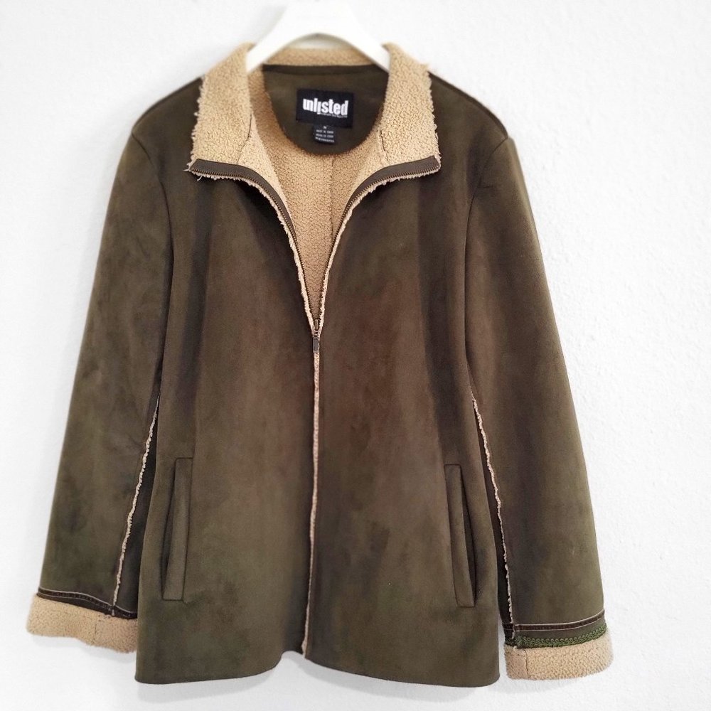 Unlisted by Kenneth Cole Faux Suede Jacket SZ M